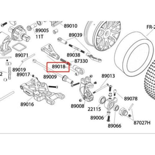 Original OFNA/HOBAO RACING 89018 M9 Front Upper Arm Group For 1/8 HYPER H9 BUGGY