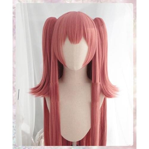 Yumemi Yumemite Cosplay Wig Kakegurui Costume Play Wigs Long Clip Ponytails Heat Resistant Synthetic Hair Wigs + Wig Cap