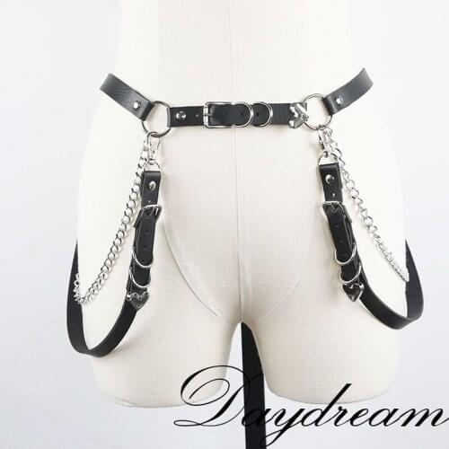 Female Belt Japanese Style Lolita Punk Gothic Decorative Strap Belt Women Sexy Waist Chain Nightclub Pole Dance Belt DWY5344