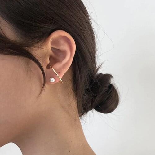 Earrings Ear Gold Fashion Jewelry Golden Special Design Irregular Piercing Earring Korean Japanese Earrings Pearl