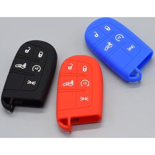 Silicone car key Cover Case Set holder for FIAT TIPO Toro 500X nuovo grazie Remote keyless 5 button key Rubber Protect Shell