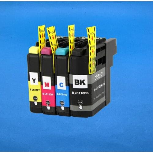 YOTAT 4pcs compatible ink cartridge LC110 for Brother DCP-J152N DCP-J132N DCP-J137N printer