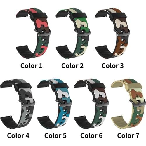 For Garmin Active Bracelet Sport Camouflage Silicone strap for Garmin vivoactive 4 vivoactive 3 Venu Sq Watchbands