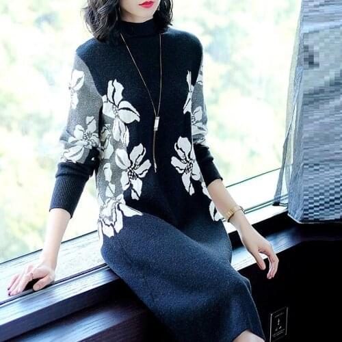 Spring/autumn women sweaters computer knitted sweates pullovers women high elastic clothing MID-LONG slim sweaters