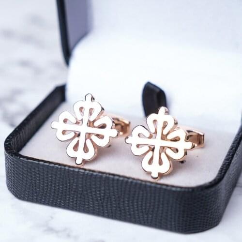 High Quality Chinese Knot Cufflinks Mens Wedding Cuff Button Rose Gold Jewelry Business Christmas Birthday Gift