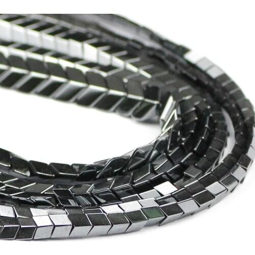 YHBZRET Arrows shape Black Hematite Natural Stone beads 4/6/8MM Loose Spacer beads for Jewelry bracelets necklace Making DIY