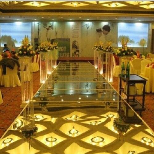 Wedding Decoration-10Metters lbright double face silver wedding mirror carpet , wedding carpet runner, Width 100cm