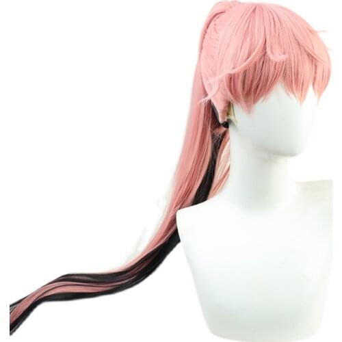 Anime Jujutsu Kaisen Cosplay Yuji Itadori Women Wig Jujutsu Kaisen Yuji Itadori Transgender Pink Black Long Heat Resistant Hair