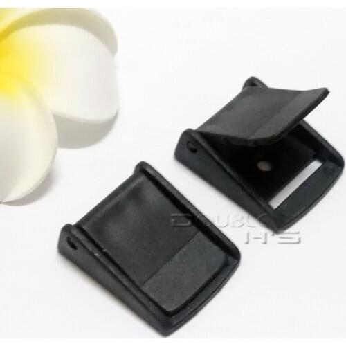 500pcs/lot 1" Cam Buckles Plastic Black Toggle Clip Backpack Straps Webbing 25mm
