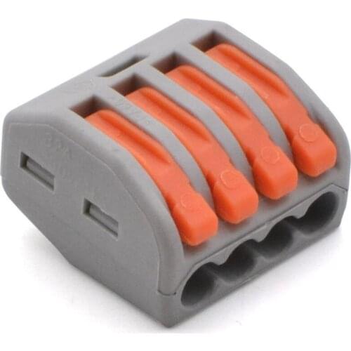 10/50pcs 214 Port Push-in Terminal for Cable Connection Fast Universal Wiring Wire Connector Block Solar Cable Connectors