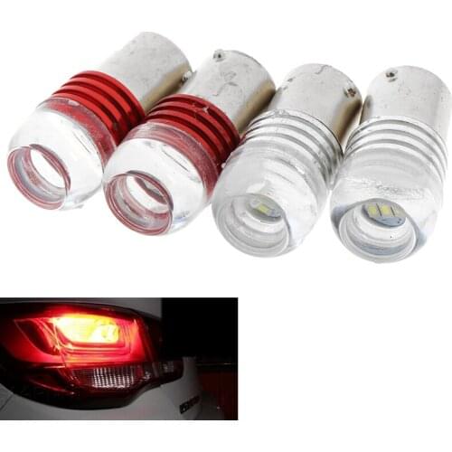 2PC Red/White High Quality Auto Tail Stop Lamp Strobe Flash Light Brake Blink Led Tail Car Reverse Bulb