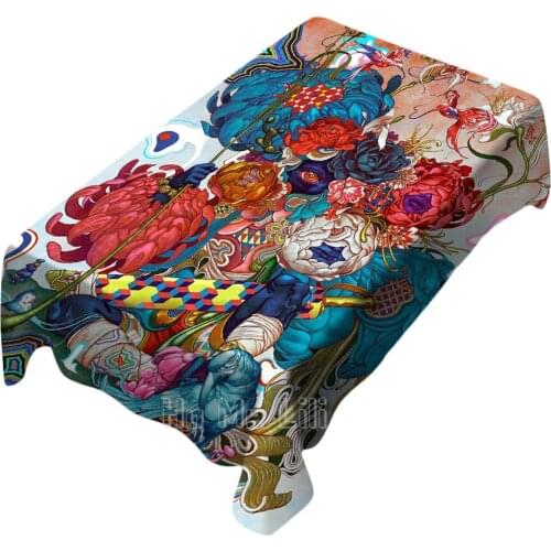 Art Illustrations Abstract Painting Tablecloth Indoor And Outdoor Unique Design