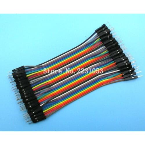40PCS 10CM 2.54MM Row Male to Male Dupont Cable Breadboard Jumper Wire