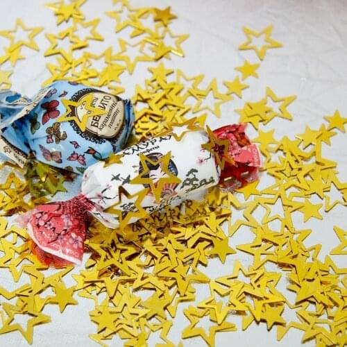 1000pcs/bag Gold Metallic Hollow Stars Confettis For Wedding Party Decoration diy Birthday Accessories Holiday Decor PVC Supplie