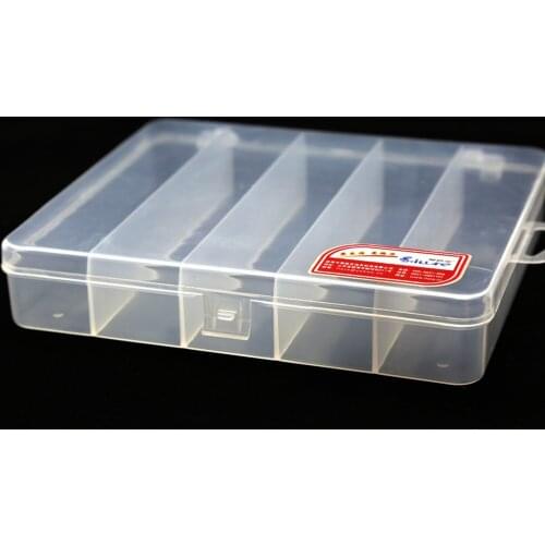 Bassking 17.5x15.5x3.5cm Lure Fishing Box 5 Compartments Fishing Tackle Box Carp Fishing Accessories Hooks Bait Cover Pesca Tool