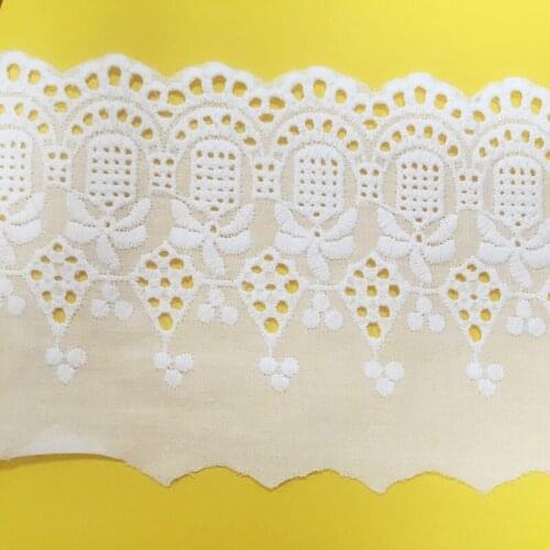 Handmade Hollow Retro Lace Trimmings Sewing Lace Pure Cotton Cloth Embroidery Width 10cm VQX210028