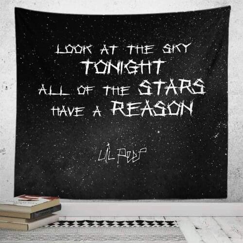 Lil Peep Tapestry Galaxia Star Wall Hanging Tapestry Living Room Bedroom Wall Decor Blanket Curtain Home Decoration Accessories