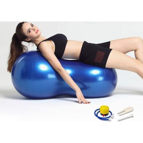 90cm Massage Ball Anti-Burst Pilates Yoga Ball Home Exercise Equipment Sports Gym Smooth Peanut Yoga Fitness Balls with Air Pump