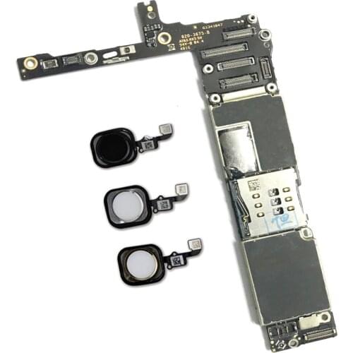 Logic board For iphone 6plus 6 p motherboard with touch ID black/white/gold 100% Original unlocked for iphone 6+ card/fe