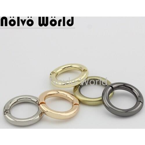 Nolvo World 5-20-100pcs 5 color inner 19mm 3/4" metal O ring openable screw rings,handbags purse detachable fat ring crafts
