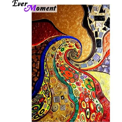Ever Moment Diamond Painting Abstract Colorful Vortex Full Square Drill Rhinestone Diamond Embroidery Decoration Home ASF1664