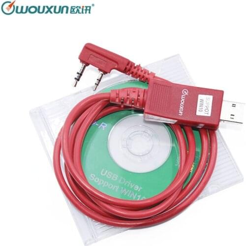 Original WOUXUN USB Programming Cable Radio Win10 KG-UVD1P KG-UV6D KG-UV899 KG-UV9D PLUS Programming Software Cable With CD