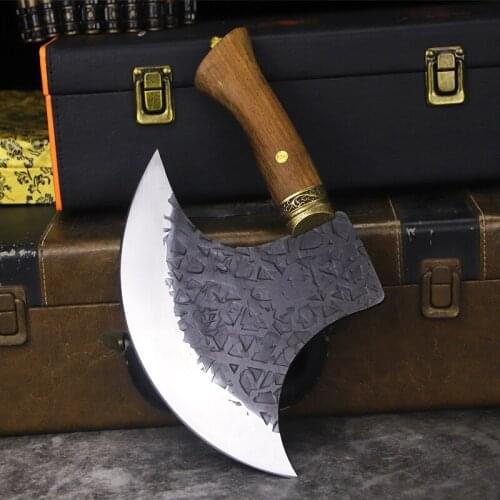 Hand forged sharp tactical axes, jungle chopping small hand axes, household chopping knives, high carbon steel chopping knives