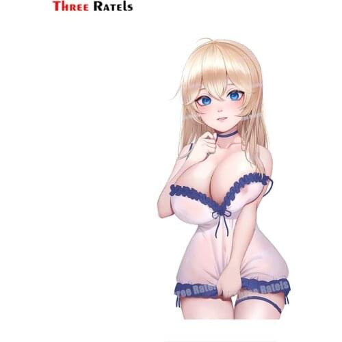 Three Ratels A83 Cute Ella Of The Sky For Last Origin Vinyl JDM Anime Window Decal 3D Waterproof Car Accessories Decor Sticker