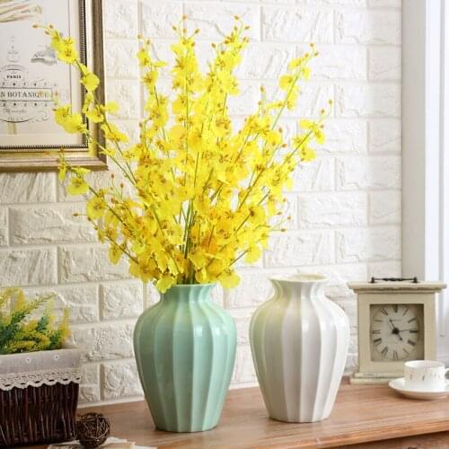 Nordic style Vintage ceramic vase decoration Creative ceramic vase dried flowers vase ornaments flower vase home decoration J