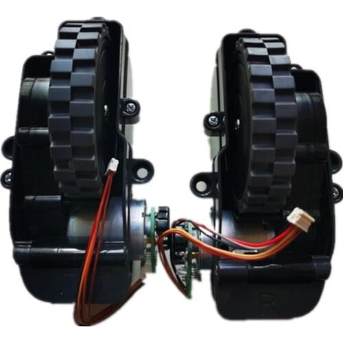 Robot Vacuum Cleaner Left Right Wheel Include Motors for Ilife V55 Pro V50 Pro bot Vacuum Cleaner Parts Wheel Engine Replacement