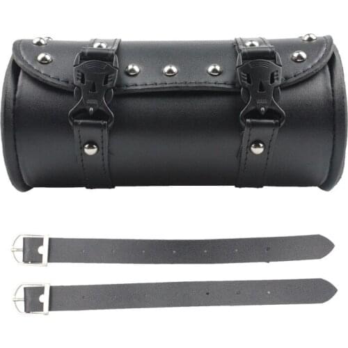 PU Leather Bike Motorcycle Saddle Bag Practical Tool Storage Bag Motorcycle Resistant Large Capacity Universal Front Luggage Bag