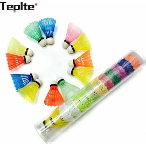 12PCS/lot Professional Foam Ball Head Plastic Badminton Colorful Shuttlecock Speedminton Badminton Accessories Sport Training