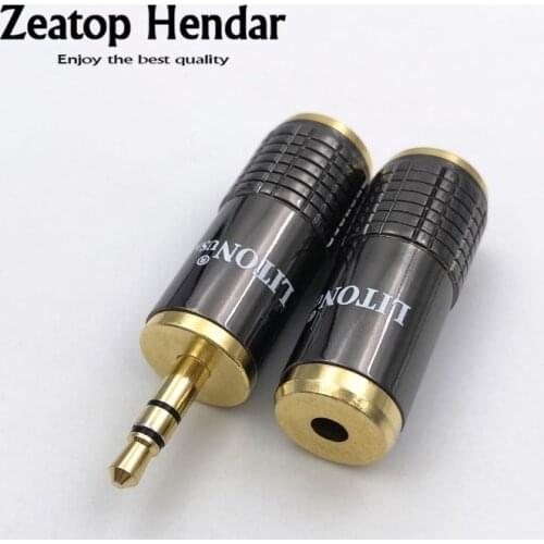2Pcs 3.5mm Audio Jack 3.5 mm 3 / 4 Pole Male / Female Plug for DIY Repair Headphone Earphone Adapter Diameter 8mm Connector