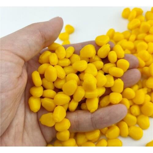 50pcs/lot Artificial Fishing Corn Floating Boilies Flavoured Soft Lure High Quality Grass Carp Bait Silicone Soft Plastic Bait