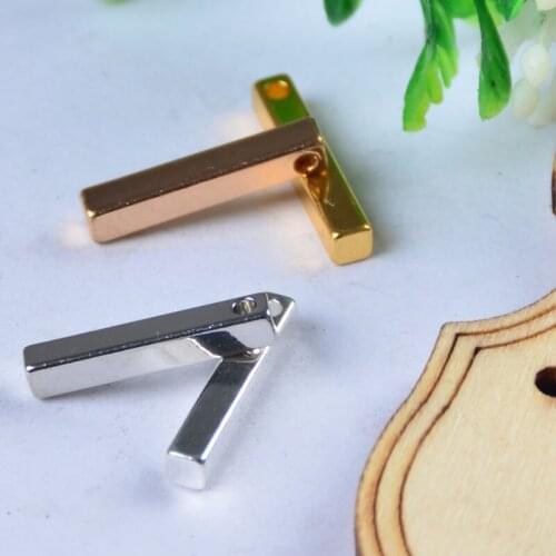 2.5*15mm 50pcs Copper Material gold color Small sticks charms Simple Bar charm for necklaces Long Strip Pendant for DIY