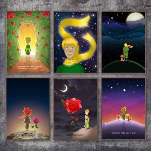 DIY Diamond Embroidery The Little Prince Plant Rose Flower Posters Full Square Painting Cross Stitch Anime Mosaic Boy Room Decor