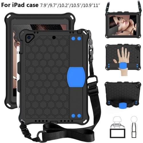 For iPad Air 1 2 10.2 7th 8th Generation Case for iPad 9.7 2018 6th Gen Kids Shockproof Cover for iPad Pro 11 inch 2nd Gen Case