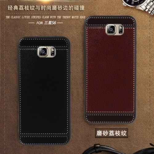 For Samsung S6 Case G920F 5.1 Inch Black Red Blue Pink Brown 5 Style Phone Soft TPU Samsung Galaxy S6 Cover