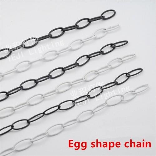 Black white egg shape chains Connect buckle Activities buckle Suitable for wedding chandelier crystal lamp Lighting Accessories