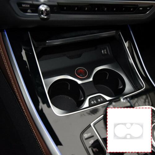 Chrome For BMW X5 G05 2019 Interior Water Cup Holder Cover Trim