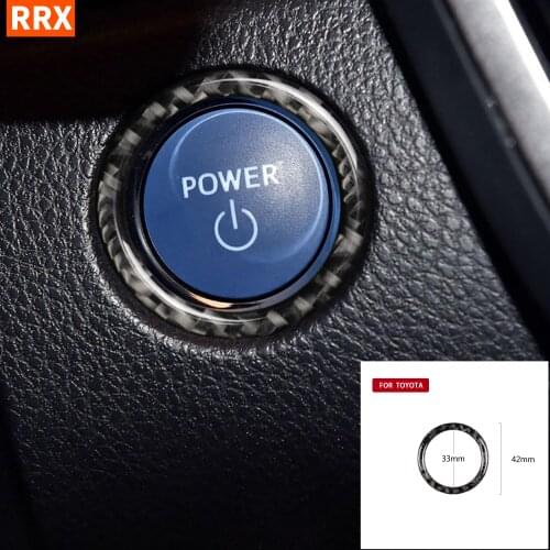 For Toyota Camry XV70 8th LE SE XS XLE V6 GA-K 2018-up Accessories Engine Start Button Ring Carbon Modified Interior Sticker