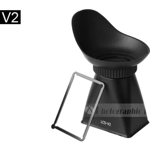 For 550D Rebel T2i 5D Mark III LCD Monitor Viewfinder 2.8X Magnifier Eyecup Extender Camera Sunshade Hood With Optical Glass V2