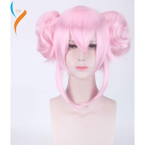 Fate Grand Order Wig Koyanskaya Tamamo no Mae FGO Cosplay Pink Buns Servent Lancer Role Playing Synthetic Hair Tamamo no Mae