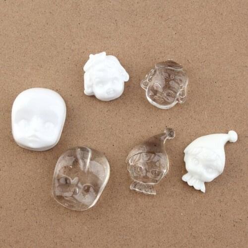 20Pcs Resin Cabochon Flatbacks Cartoon Boy Girl Baby Head Cabochons For Hair Bows Accessories DIY Scrapbooking Decoration Craft
