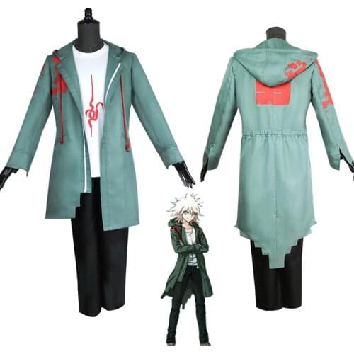 Super Danganronpa Nagito Komaeda Cosplay Costume For Men Women Game Anime Halloween Jacket Shirt Pant Uniform Wig S-2XL C160K227