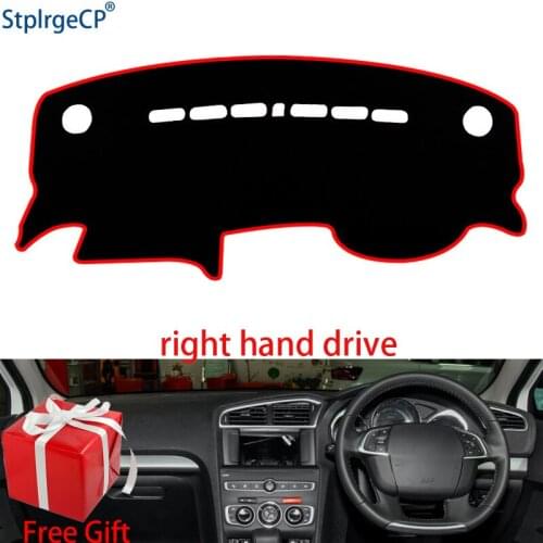 Car Dashboard Cover Mat for Citroen C4L 2013 2014 2015-2018 Right Hand Drive Dashmat Pad Dash Mat Covers Dashboard Accessories