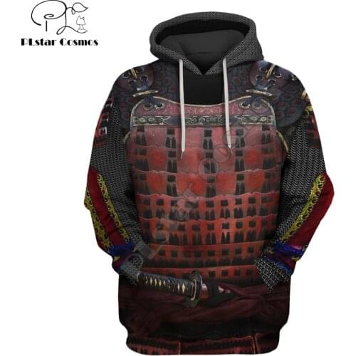 Cosplay Fashion Men Hoodie The Last Samurai armor 3D Printed Harajuku Sweatshirt Unisex Casual Pullover sudadera hombre KJ078