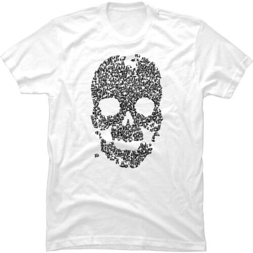 Birthday Short Sleeve Tops & Tees Panda Skull Mode Tee-Shirt for Men 3D Printed Pure Cotton Leisure Tops Tees Free Shipping