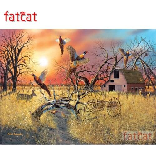 FATCAT 5d diy diamond painting birds animals full square round drill diamond embroidery sale needlework home decoration AE2311
