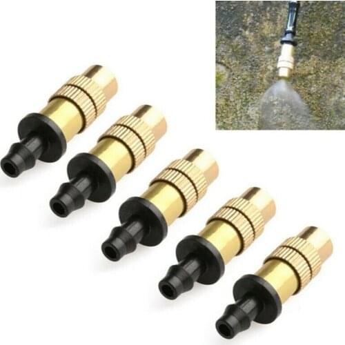 Misting Nozzle Sprinkler Sprayer Brass 10Pcs Spray Gardening Watering Adjustable Garden Lawn Watering Irrigation